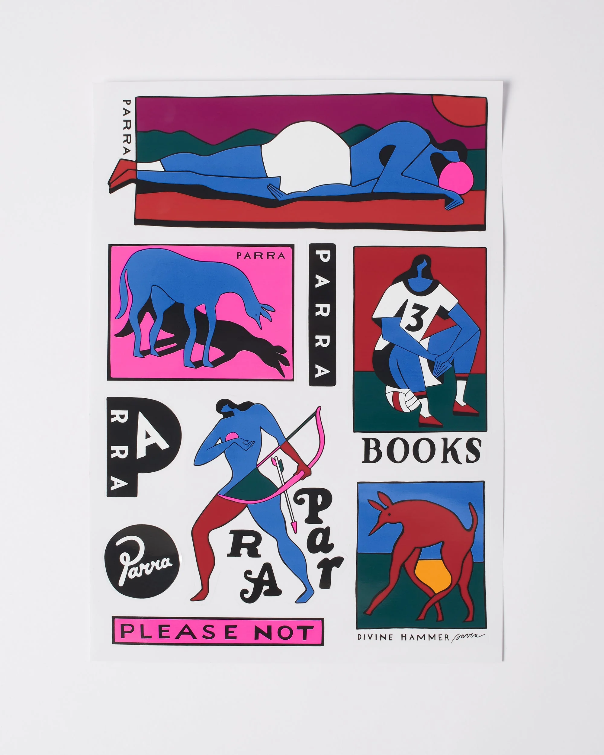Various vinyl sticker sheet